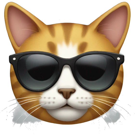Cat with sunglasses emoji