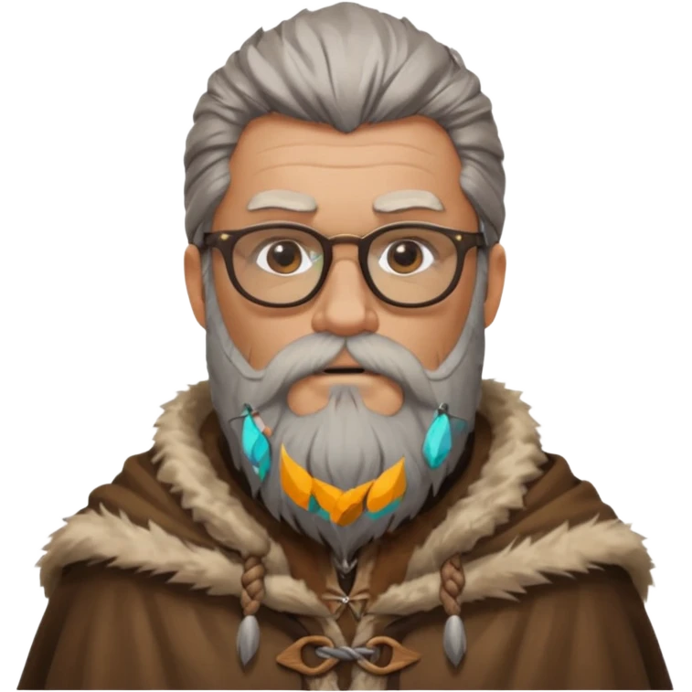 Glasses-Wearing wild viking emoji
