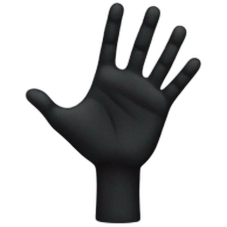 Black hand  emoji