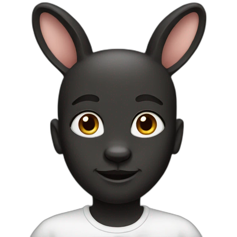 bunny black vegan emoji