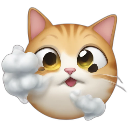Cat farting emoji