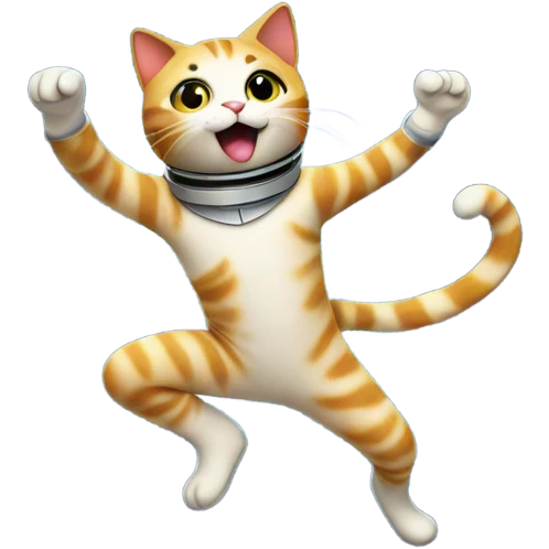 Cat dancing in space emoji
