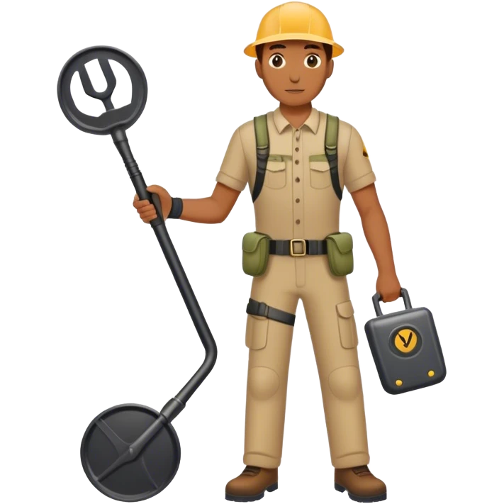 Man with Metal detecor emoji