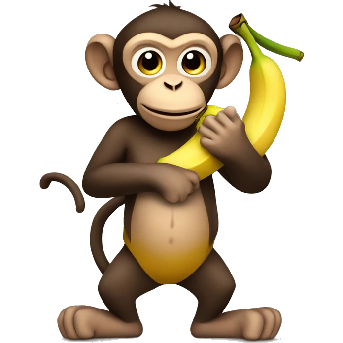 Monkey holding a banana emoji