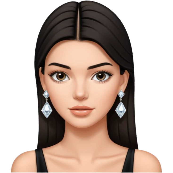 kendall jenner wear diamond earrings emoji