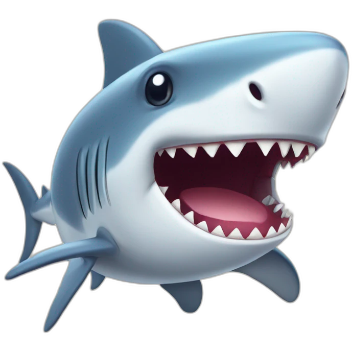 a cute shark emoji