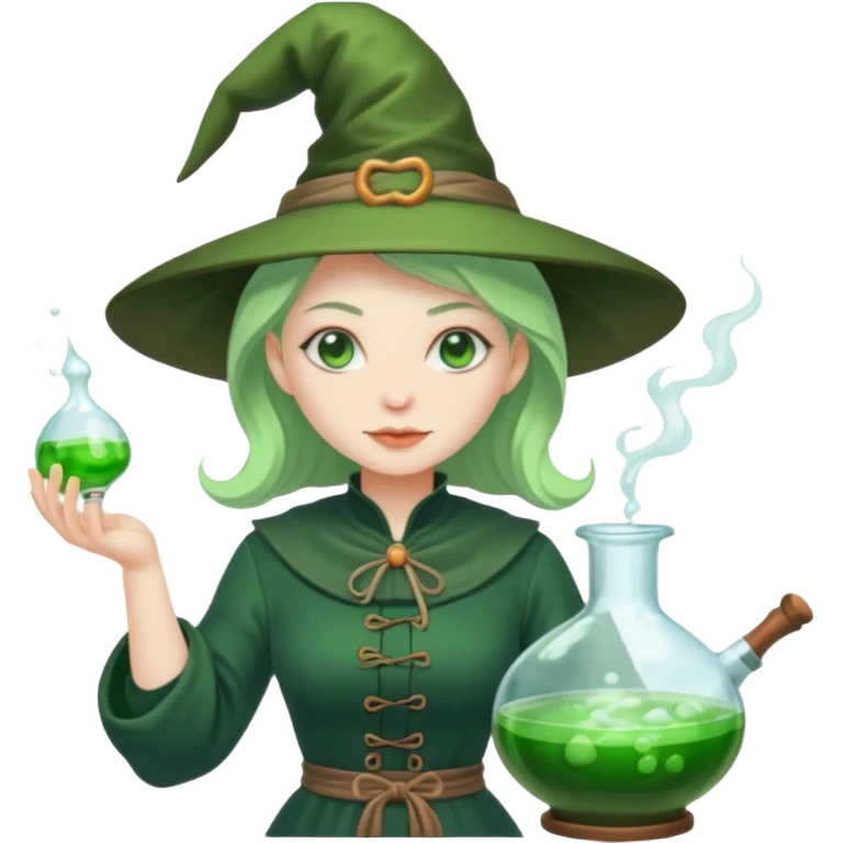 green witch cooking potion emoji