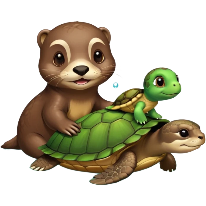 Otter with turtle emoji