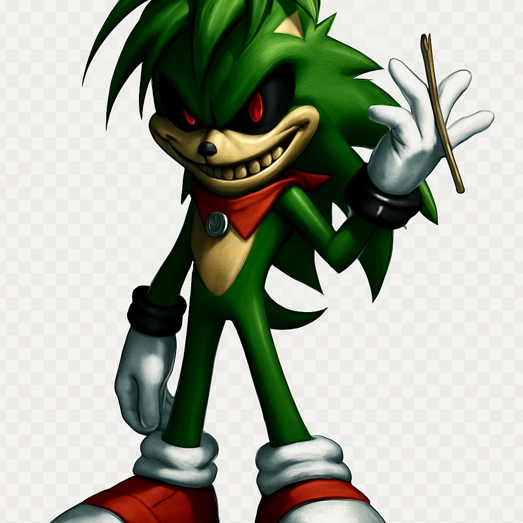 Keep the picture quality and style exactly the same. Make the eyes and mouth look much scarier—add a more intense, menacing stare, sharper or more sinister grin, and subtle shadowing for a truly unsettling effect. No other changes. emoji