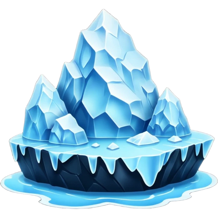 An iceberg, black emoji