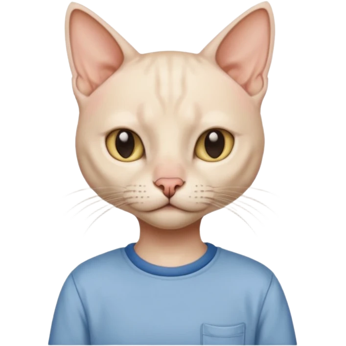 sfenks cat with shirt  emoji