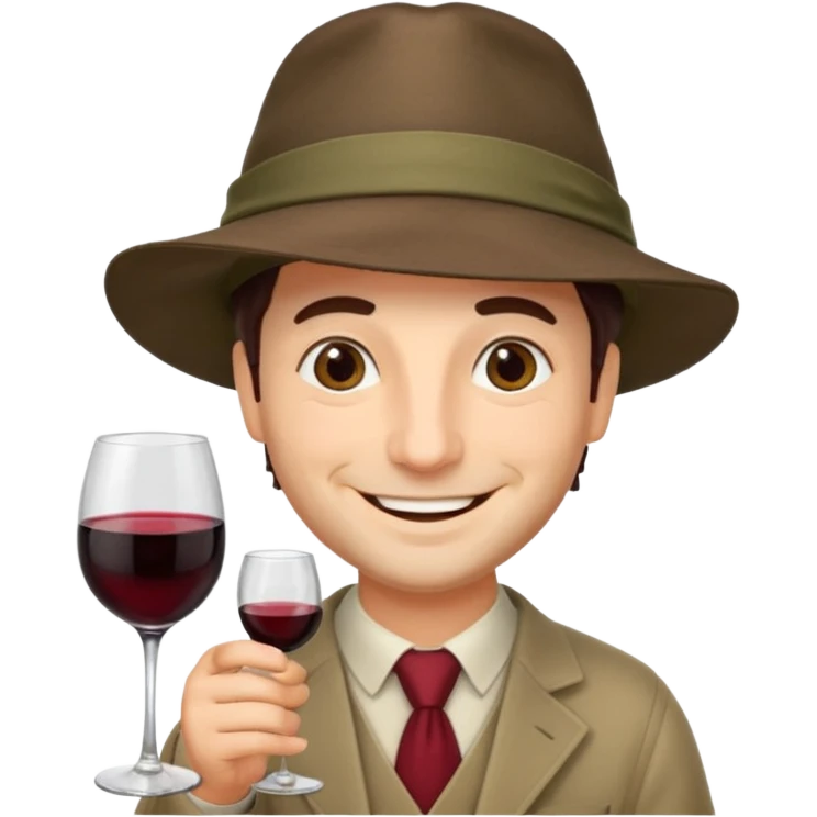 A male Italian accountant who loves red wine fishing movies emoji