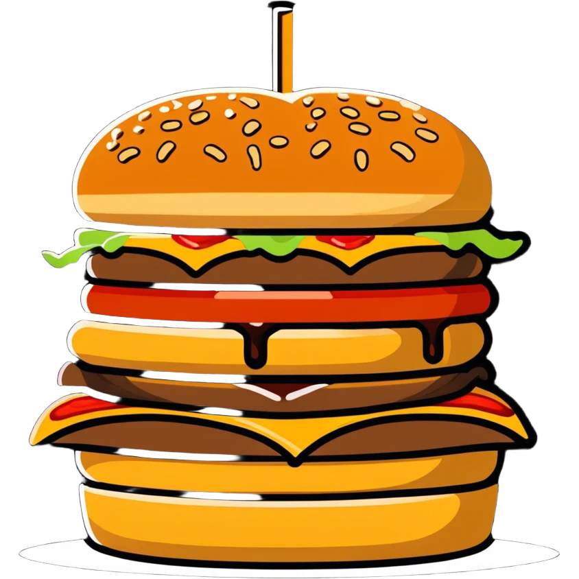 Big Mac with extra Mac sauce  emoji