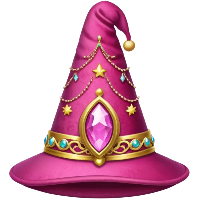 a pink magical hat emoji