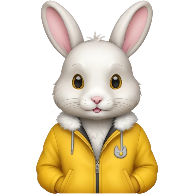 rabbit with yellow jacket emoji
