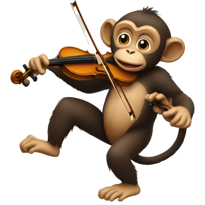 Monkeys playing the violin emoji
