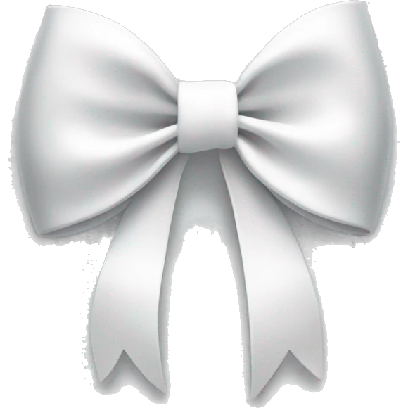 White bow on white bow emoji