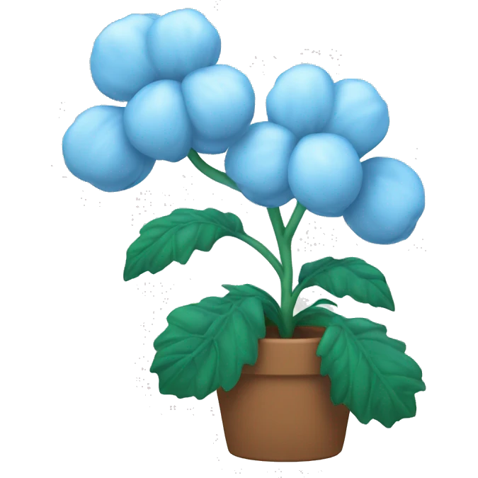 cotton plant with blue leaves emoji