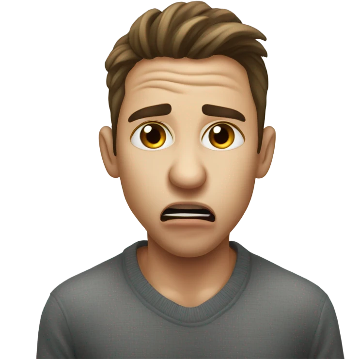 bitting lower lip and sneezing emoji