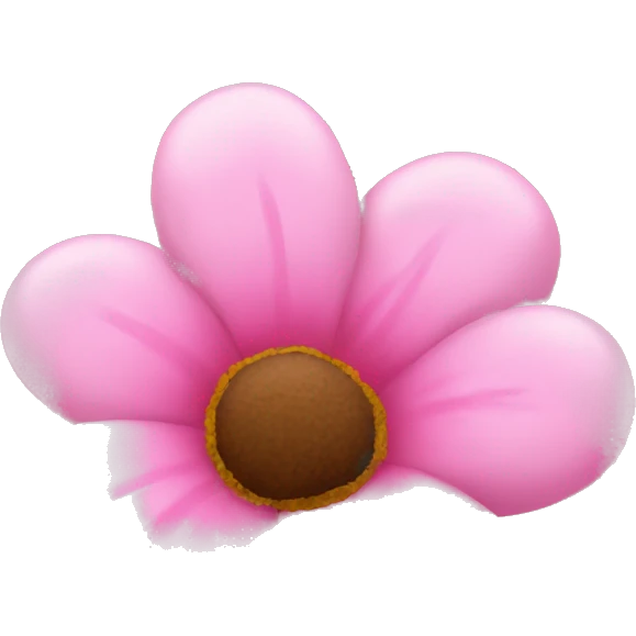 Pink flowed emoji