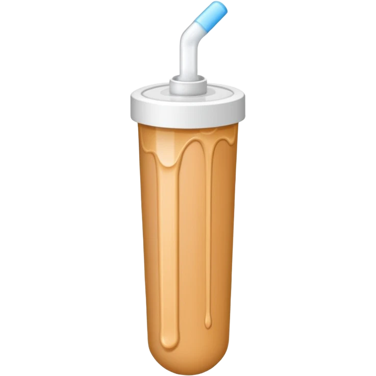 Veiny stick skin color with white liquid emoji