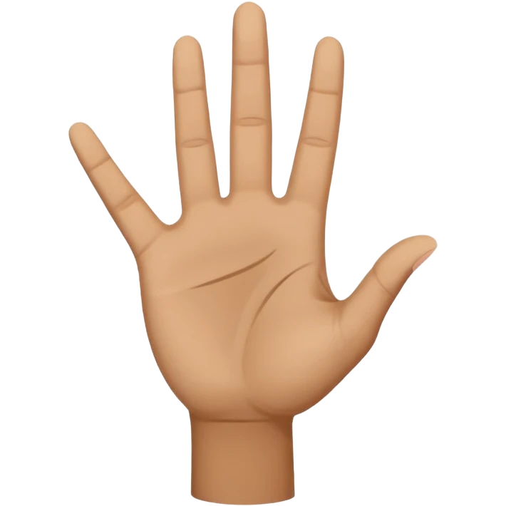 a .5 veiw of a person with their hand out in front of them facing palm up, and their other hand facing sideways, resting in the first hand to make a T shape. this mimics the hand motion for the slang term “boi” emoji