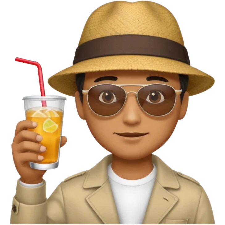 guy with hat and drink emoji