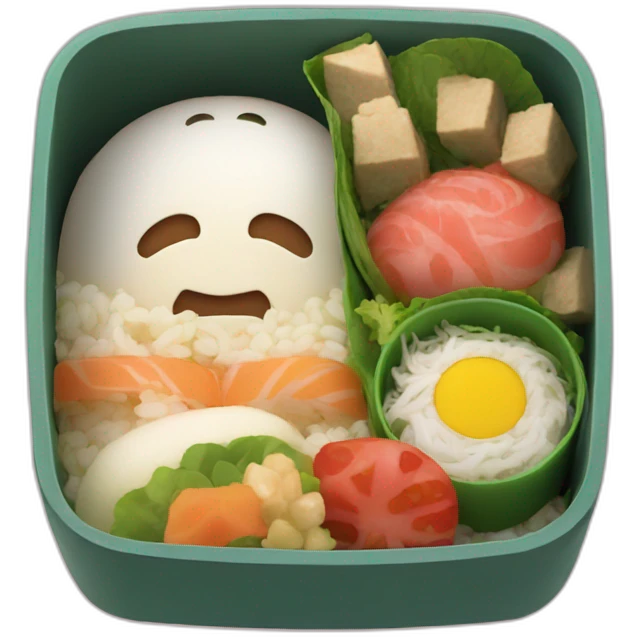 bento box on the theme of chihiro emoji