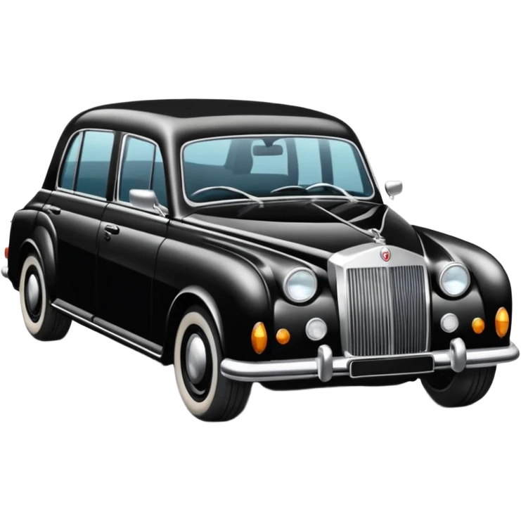 Crée-moi une voiture noire, berline, très classe La voiture  en long 2025classe S. emoji