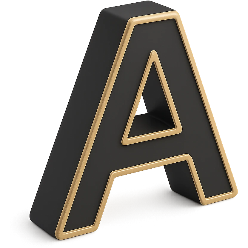 bold and clear letter A emoji