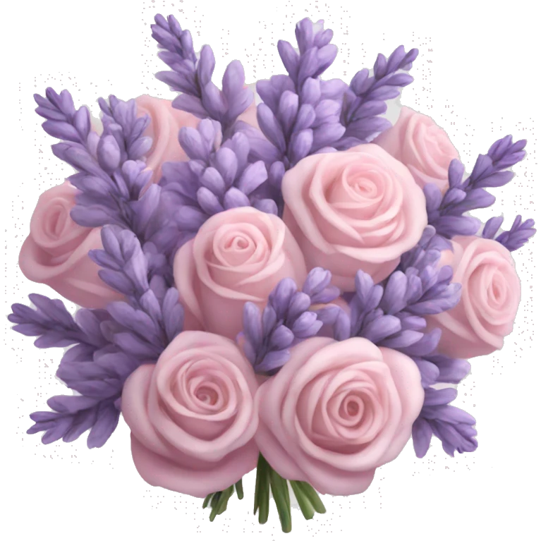 pastel pink lavender bouquet realistic emoji