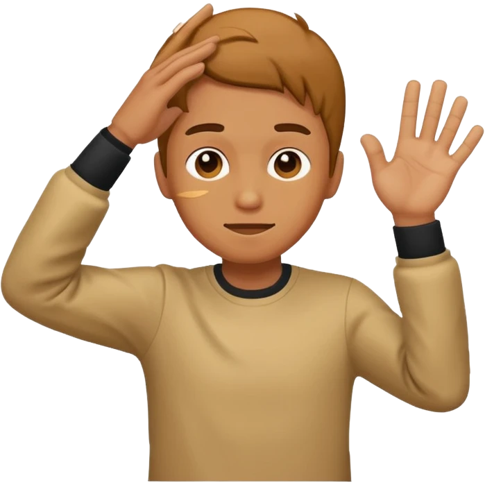 someone dabbing emoji