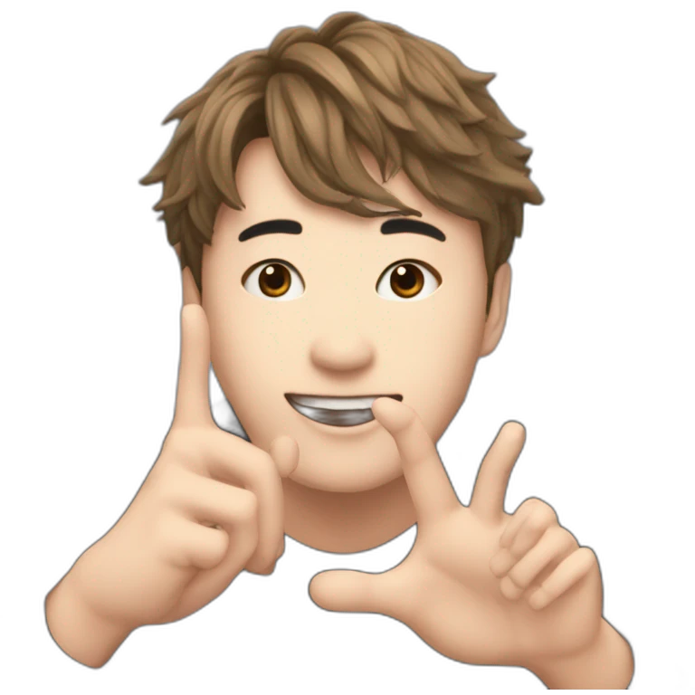 Kpop cœur avec les doigts  emoji