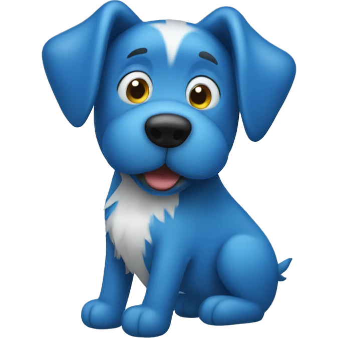 blue  dog balloon emoji
