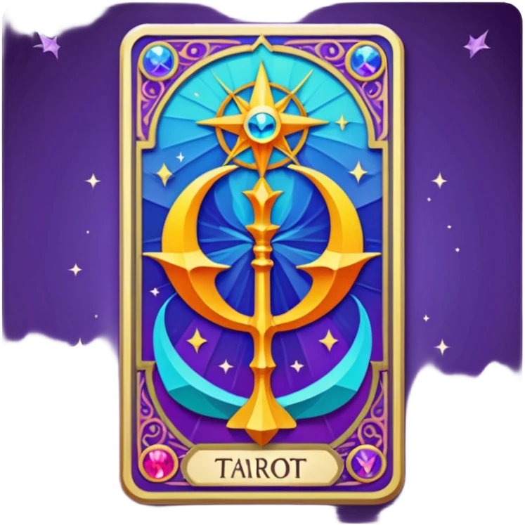 fantasy magic tarot card low poly emoji