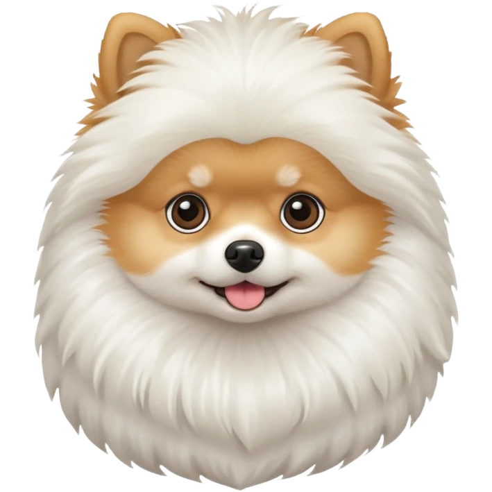 Pomeranian white emoji