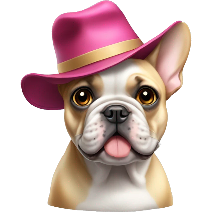 French Bulldog Wearing a hat emoji