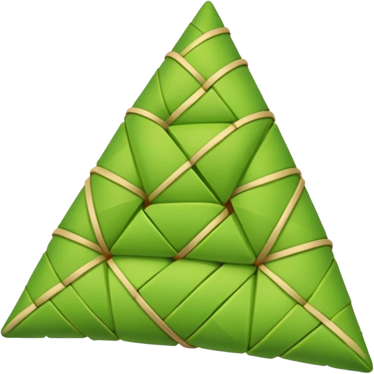 Ketupat rice green Triangle emoji