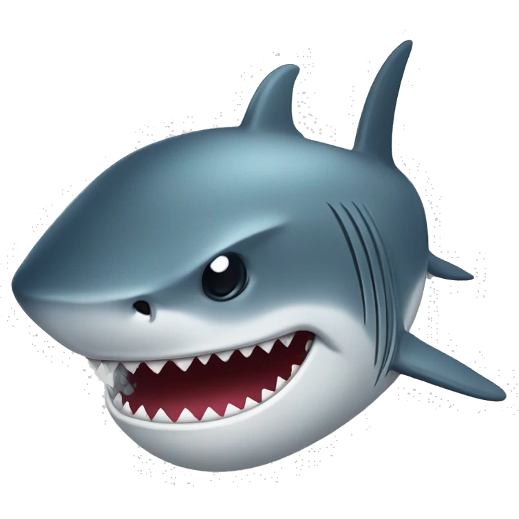Shark with topht emoji