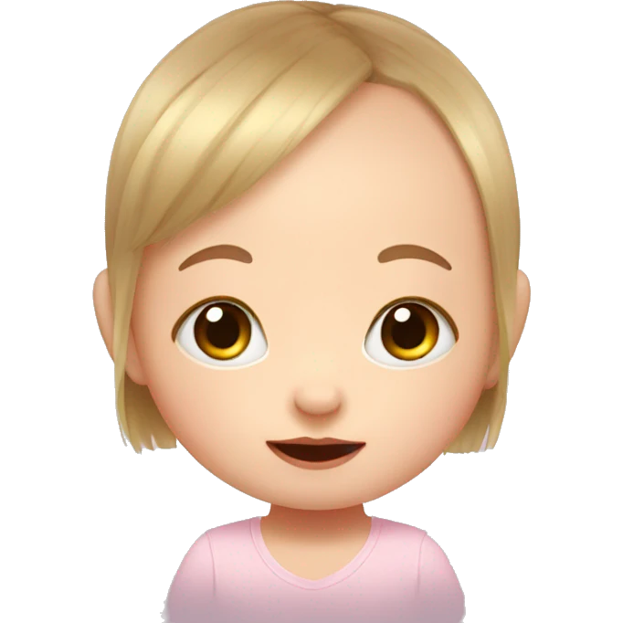 Baby girl with Down syndrome  emoji