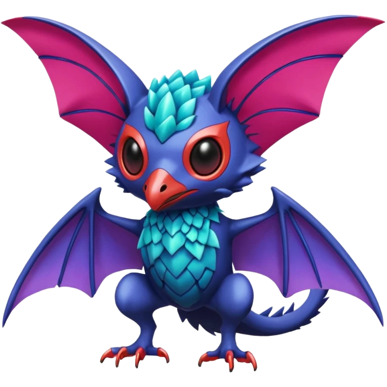  exotic tropical cyber-Swoobat-Trico-Fakémon-Pokémon-Vernid-creature emoji