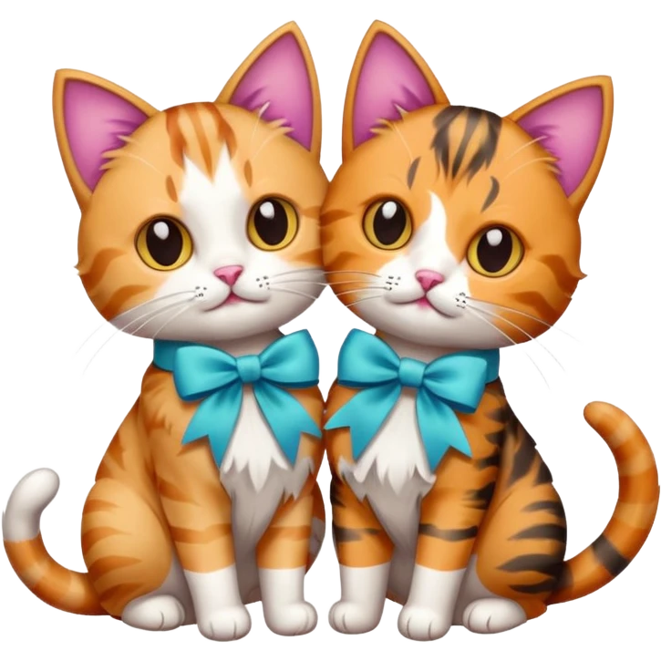 cats with ribbon emoji