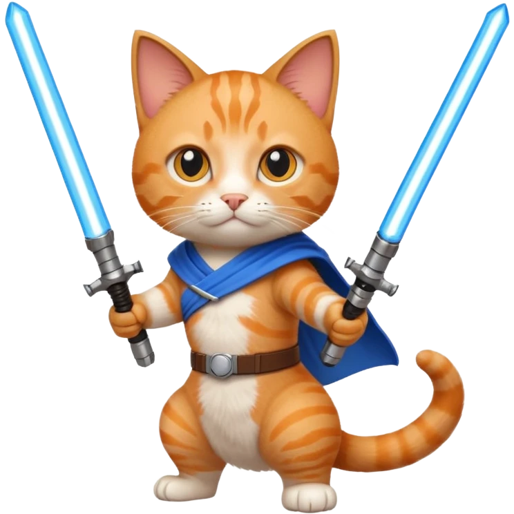 Cat with a lightsaber emoji
