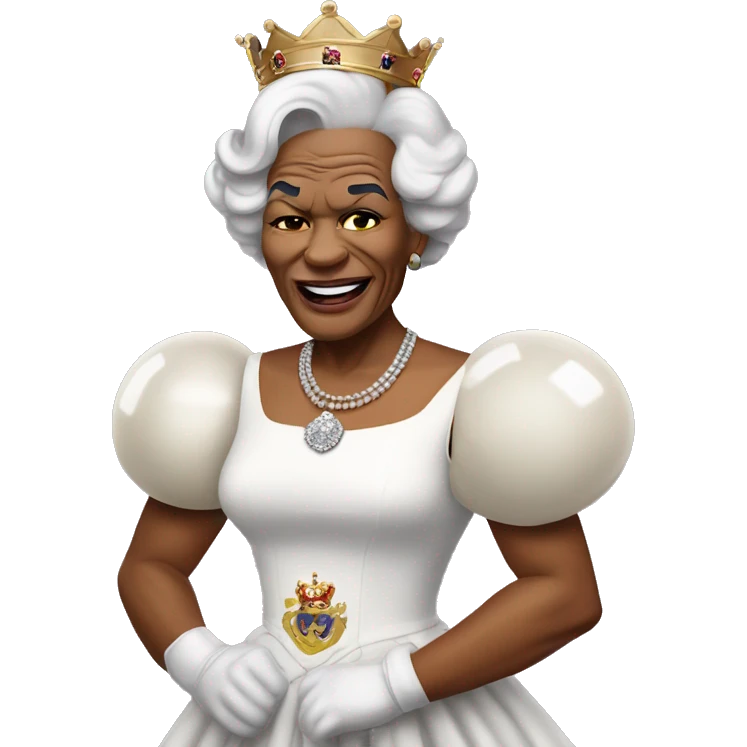 queen elizabeth fighting mike tyson emoji
