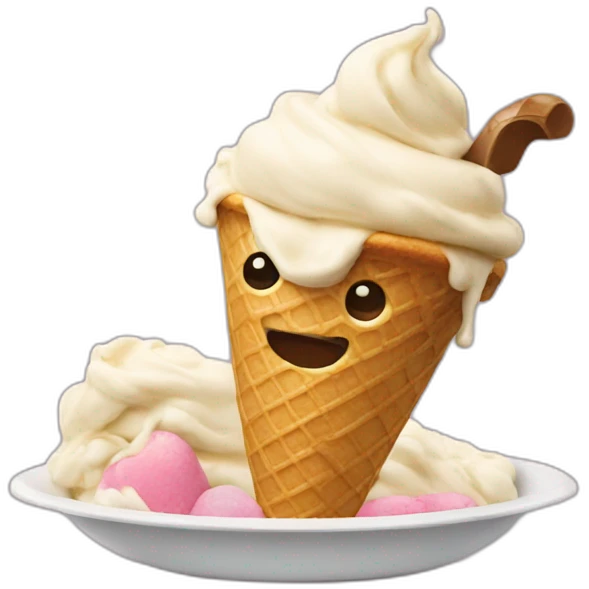 Pan eating a ice cream emoji