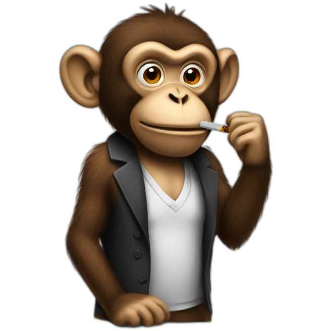 a smoking monkey emoji