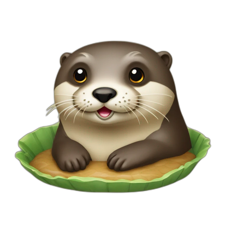 Loutre sur tortu emoji