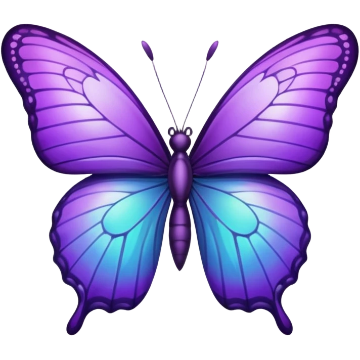 Purple butterfly in emoji emoji