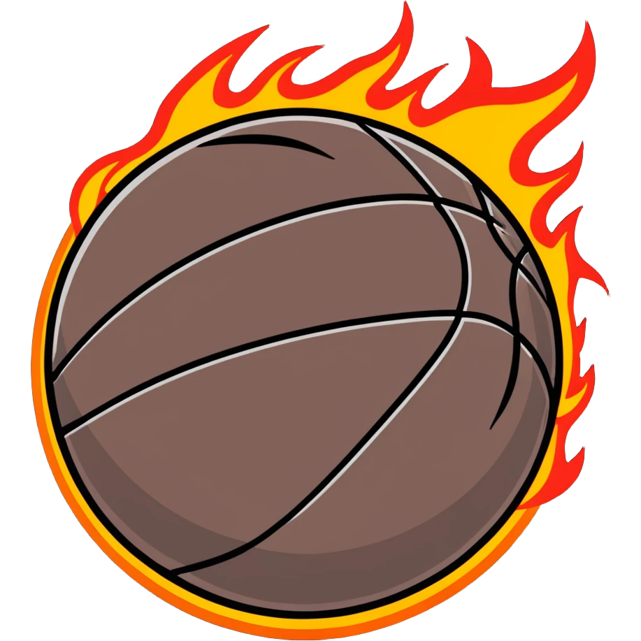 basketball on fire emoji