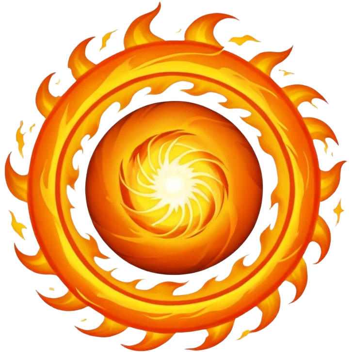 A giant ball of fire and plasma emoji